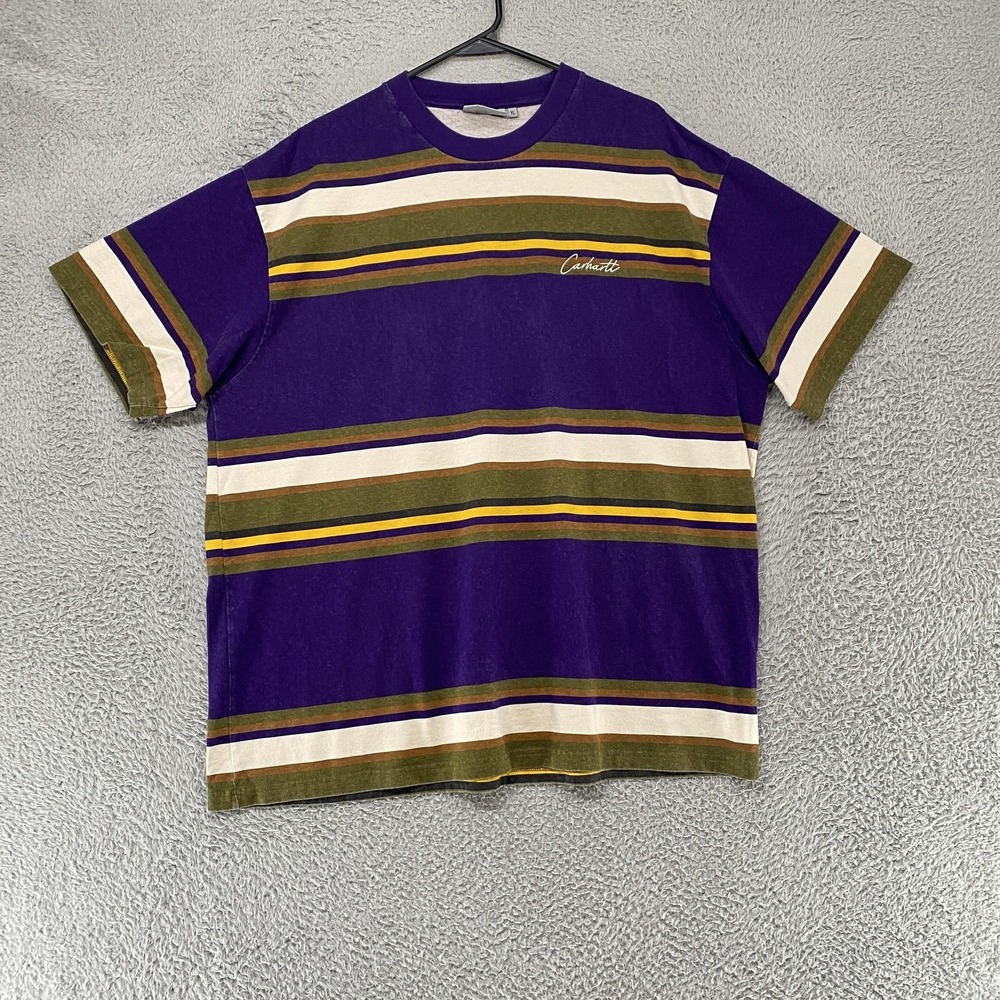 Carhartt WIP Shirt Mens XL Purple Relaxed Fit Morcom Organic Cotton Tee Top